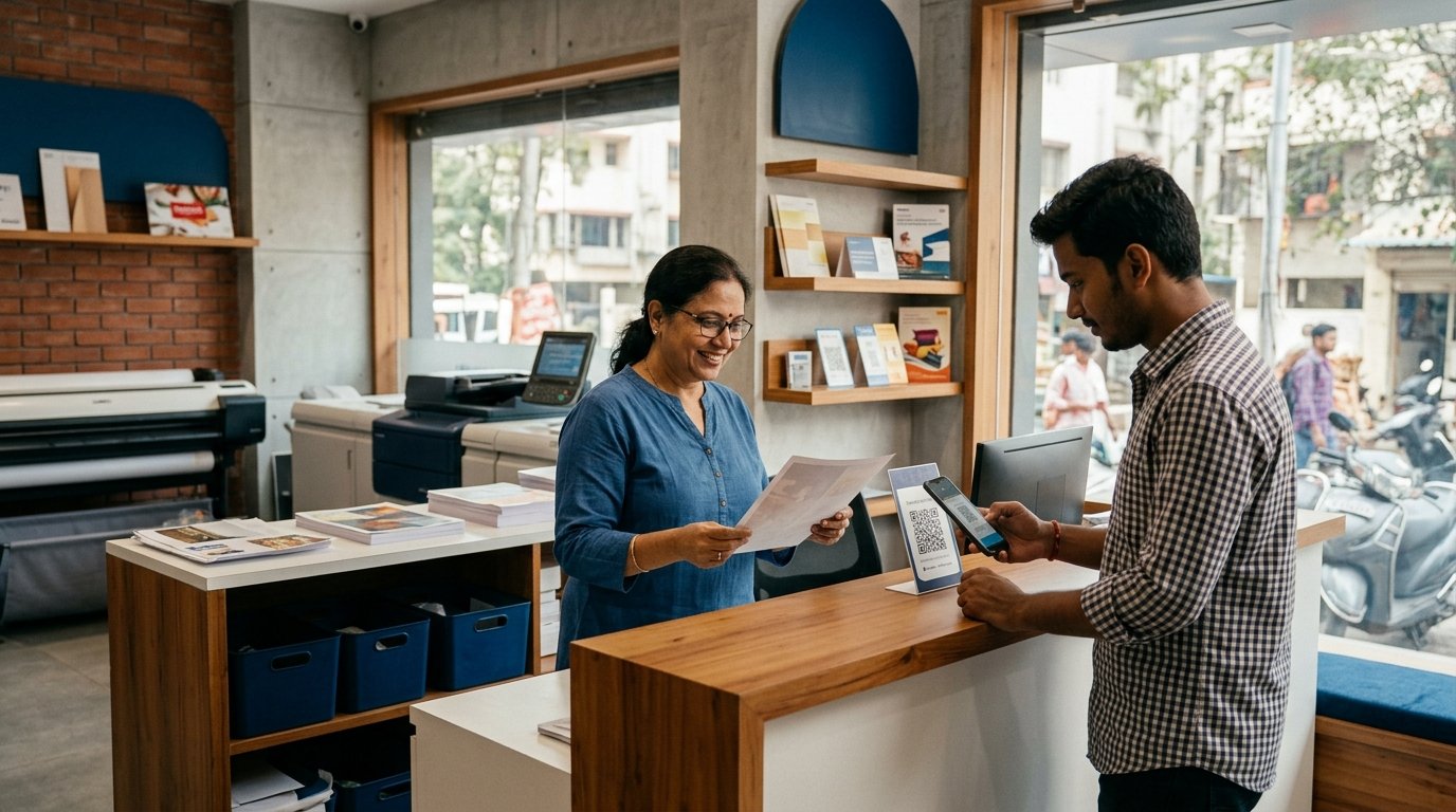 Indian Digital Printing Shop Counter